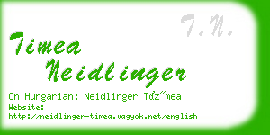 timea neidlinger business card